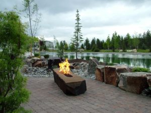Basalt column fire rock