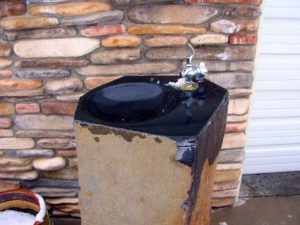 Basalt drinking fountain