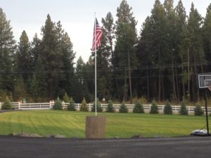 Basalt flag pole base 2