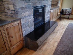 Basalt hearth
