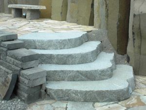 Custom loaf cut granite stairs