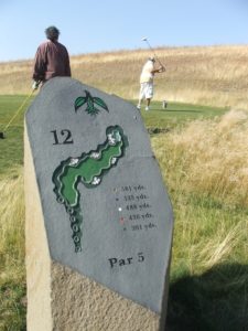 Stone golf marker