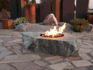 Green MT marble fire rock