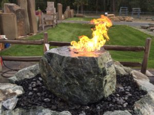 Green MT marble fire rock fountain