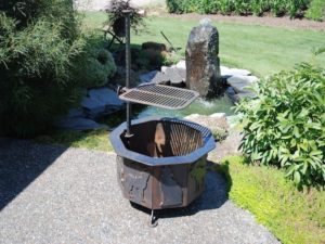 Heavy duty steel fire pit