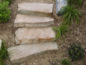 Irregular cast stairs