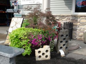 Limestone and basalt wine racks