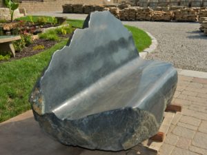 Polished black magic bench