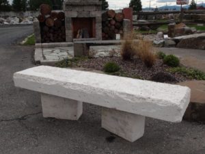 Travertine bench